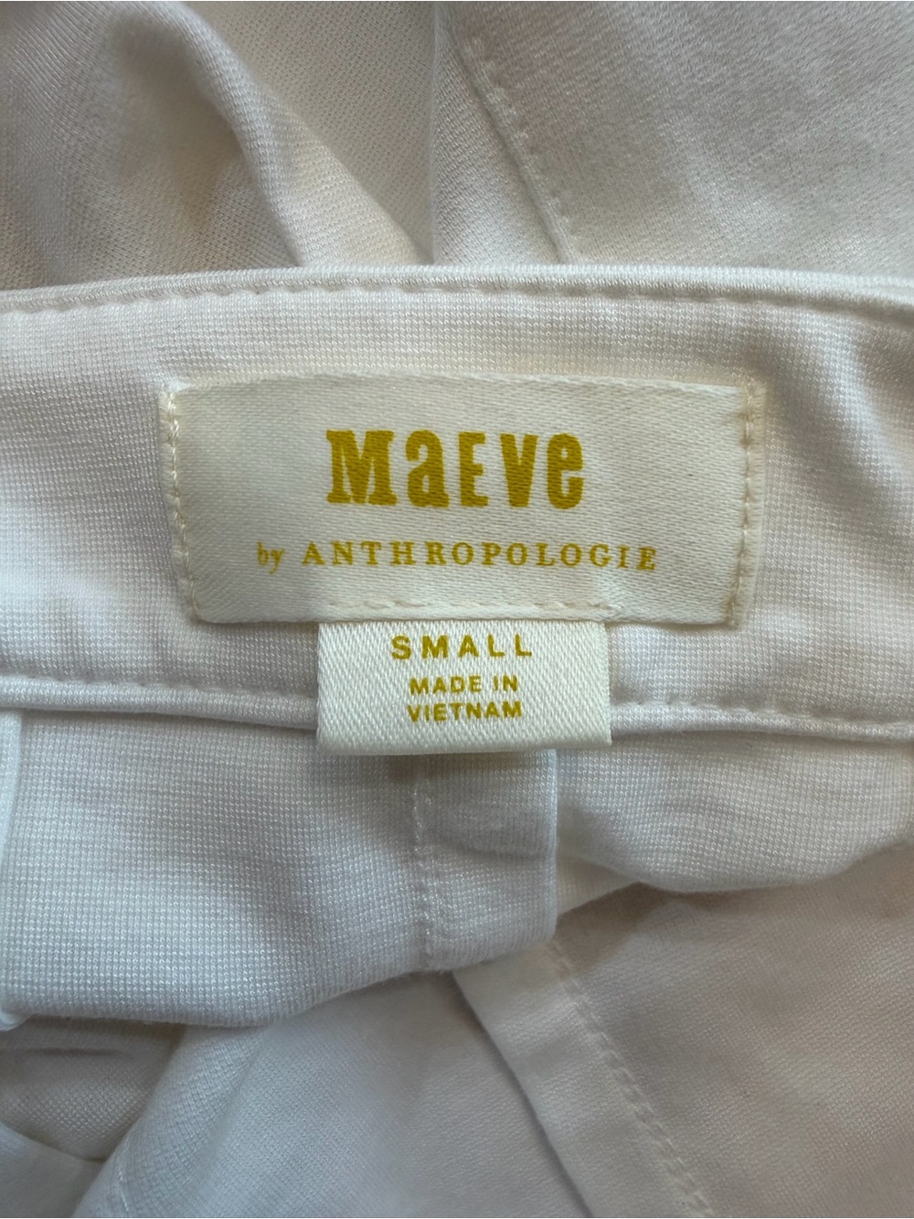Maeve Anthropologie White Strapless Pleated Tube Top - Picture 3 of 3